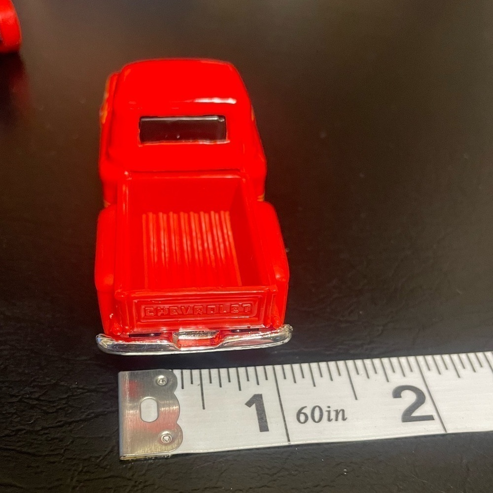 Hot wheels red set of 3 cars Chevy fire truck race car toy cars 1957 Chevrolet - Picture 9 of 15